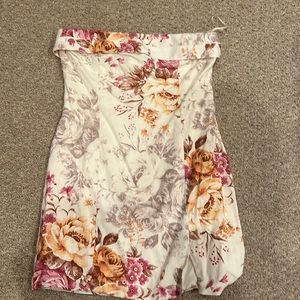 Strapless mini dress
